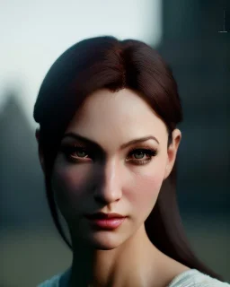 female, cleric, attractive, fantasy, portrait, dramatic lighting, perfect features sharp focus, low key lighting, centered in frame, cleric costume