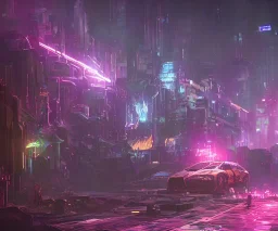 cyberpunk,landscape ,cars , cinamatic, highly detailed, close up, 4k , deep colours, gold , fire , red, purple,dark ,etheral , utopia , apocalypse,