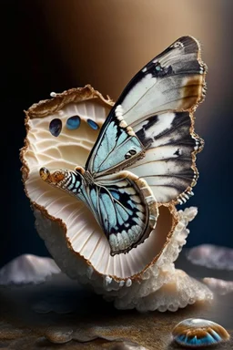 Butterfly on an oyster