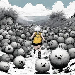 funny and jumping [art by Dorohedoro] Piles of Tribbles surround a spectacular comic horror cute girl summer fights: winter is coming no hope