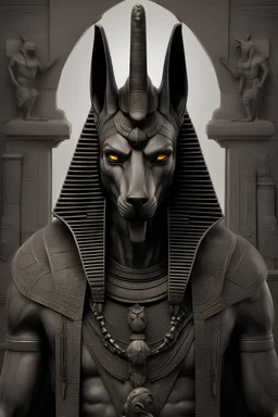 god Anubis, egyptian, angry, perfil, humanoid, piercing , black and white still, digital Art, perfect composition, beautiful detailed intricate insanely detailed octane render trending on artstation, 8 k artistic photography, photorealistic concept art, soft natural volumetric cinematic perfect light, chiaroscuro, award - winning photograph, masterpiece, oil on canvas, raphael, caravaggio, greg rutkowski, beeple, beksinski, giger