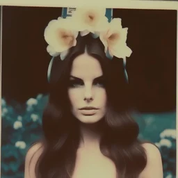 lana del rey, old polaroid, in the style of Vargas