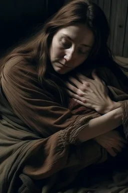 woman hugging his dead body