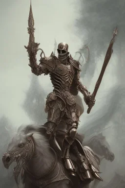 а fantasy Proto-Slavic skeleton in armor, full body, detailed and realistic, 4k, trending on artstation