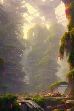 Cyberpunk rainforest