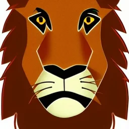 Lion King Animation OC Loca male lion triangular face shape hooked black nose tip