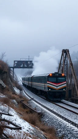 A train is n the bridge , the other end of the bridge collapsed the train is in danger
