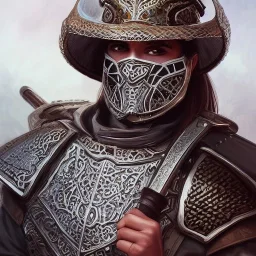 portrait,"Insanely detailed photograph of an armored mariachi warrior with sword", mullet,intricate chainmail charo,large Sombrero,elegant, detailed D20 flair, digital painting, artstation, concept art, smooth, sharp focus, illustration, art by artgerm and greg rutkowski and alphonse mucha, 8 k