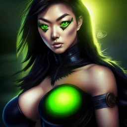 ultra detailed fullbody portrait of Beautiful busty Cassandra Cain , extremely detailed digital painting, intrincate, extremely detailed face,crystal clear Big Green eyes, in the style of Ohrai Noriyoshi and robert e howard and pablo oliveira and Ken Kelley and Keith Parkinson,mystical colors,perfectly centered image, perfect composition, rim light, beautiful lighting,8k, stunning scene, raytracing