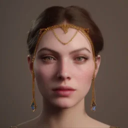 A portrait of a crystalised jewelry ices and gold queen, atmospheric,fantasy, realistic, unreal engine 5, cinematic lighting, octane render.