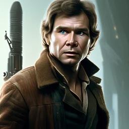 super photorealistic portrait of Han Solo in star wars, intricate, headshot, highly detailed, sharp focus, cinematic lighting,