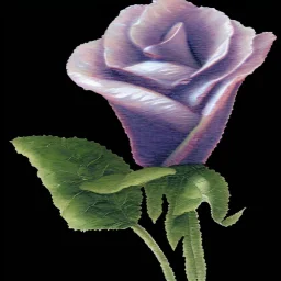 purple flower, greeting card illustration