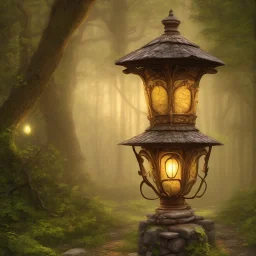 wooded stone lantern path