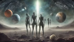 matrix universe, space, planets, god creation, few races of aliens on the earth