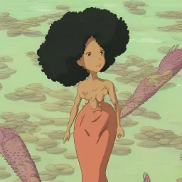 African mermaid with Afro