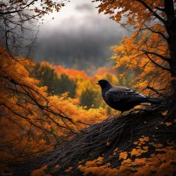 autumn has come among the trees dove nest It escapes from the rain the sun of sadness with all his pride Behind the black cloud She cries lovingly