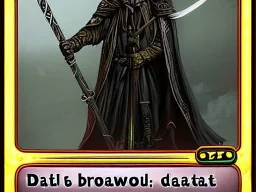Tall Wizard, dark broody, long staff in hand