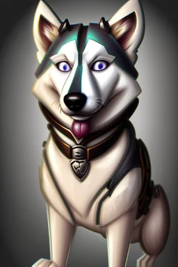 silver steampunk husky gamer