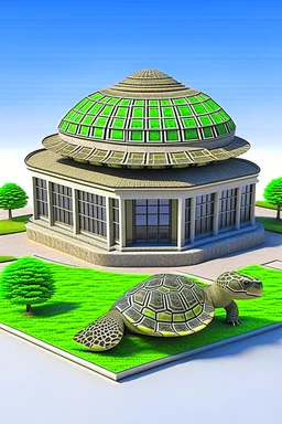 3d turtle museum outbulding