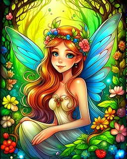 enchanted cute fairies ,adult book cover