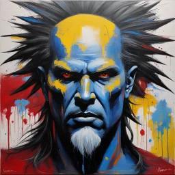 (Art by Victor Man, 2023), nemesis, huile sur carton, 60 x 84 cm