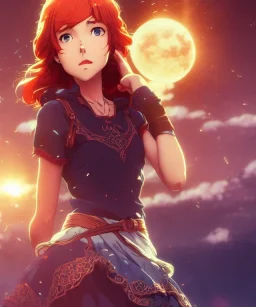 portrait, beautiful girl goddess, babycore red short hair, ice eyes, fantasy atmosphere, styled by Corrado Vanelli, Norman Rockwell, Boris Vallejo super detailed, Studio Ghibli, Anime Key Visual, by Makoto Shinkai, Deep Color, Intricate, 8k resolution concept art, Natural Lighting, Beautiful Composition