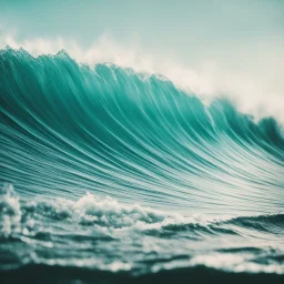 a transparent wave seen from below [vintage style noisy scratches glitches, Shot the texture and then rewound the film and double exposed]