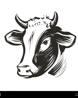 I want a bovine head in vector