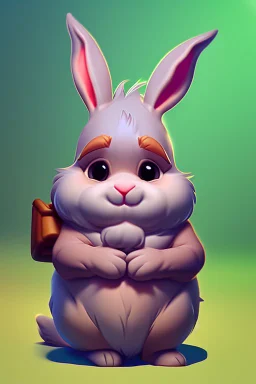 Cute animation bunny gnome