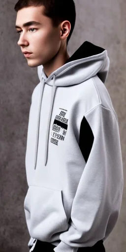 Man wearing stussy hoodie