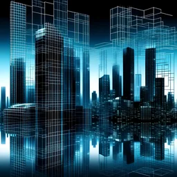 Corporate Real estate Management, future, digital strategy, transformation, matrix, city, screen, Column chart transparent