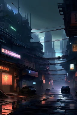 generate a cyberpunk urban background for me