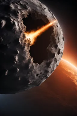 Photo Of A Asteroid Heading Towards The Earth, , End Of The World, Apocalypse, Highly Detailed 8k, Intricate, Nikon D