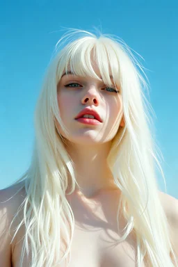 Billie eillish, albino woman, white