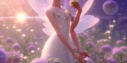 crystal subtle flower in a galactic ambiance beautiful fairy, transparent, delicate colors, in the foreground, full of details, smooth，soft light atmosphere, light effect，vaporwave colorful, concept art, smooth, extremely sharp detail, finely tuned detail, ultra high definition, 8 k, unreal engine 5, ultra sharp focus