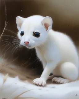 snow weasel painting