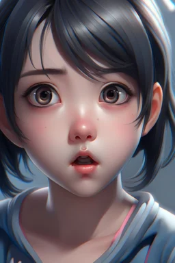 portrait of an anime character hyper realistic