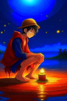 Picture of Luffy finding the one piece.