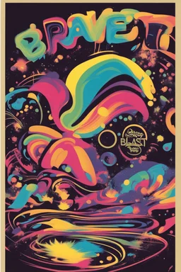 nostalgic Blast from the Past rave party poster cheerfull disney abstract