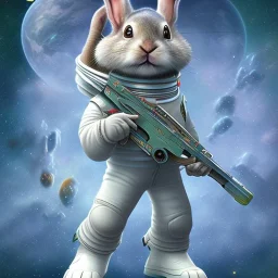 space bunny detailed full body