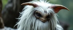 what sauron actually looks like as a uruk hai gremlin with long fluffy white fur