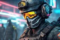 Soldier Ghost with skull mask in 8k realistic cyberpunk drawing style, call of duty them, close picture, neon, intricate details, highly detailed, high details, detailed portrait, masterpiece,ultra detailed, ultra quality