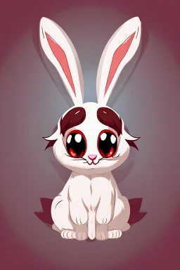 Cute animation bunny vampire