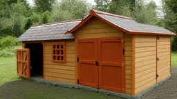 wooden animal barn