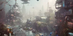 video game level design, sci-fi, brazil, 3d environment, concept art, cinematic