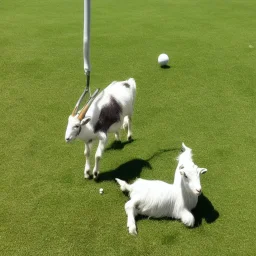 goat plying guolf