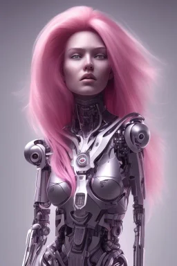 cyborg, pink hair,seven