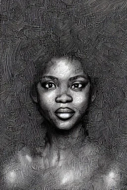 scribble portrait of Black woman, 8k resolution, r_drawings_rene, scribble, scribble drawing, scribble art, behance, rdrawings25, synthetic, hairy scribble fill, line draw, scribble sketch, , Jim carey