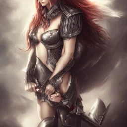 fantasy art, female, attractive, 8k, full body, leather armors, greatsword, silver shoulder length hair, vibrant silver eyes, slight scar on cheek, details,texture