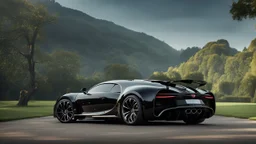 Bugatti La Voirture Noire ,rear view, desktop wallpaper, 4K, Cinematic